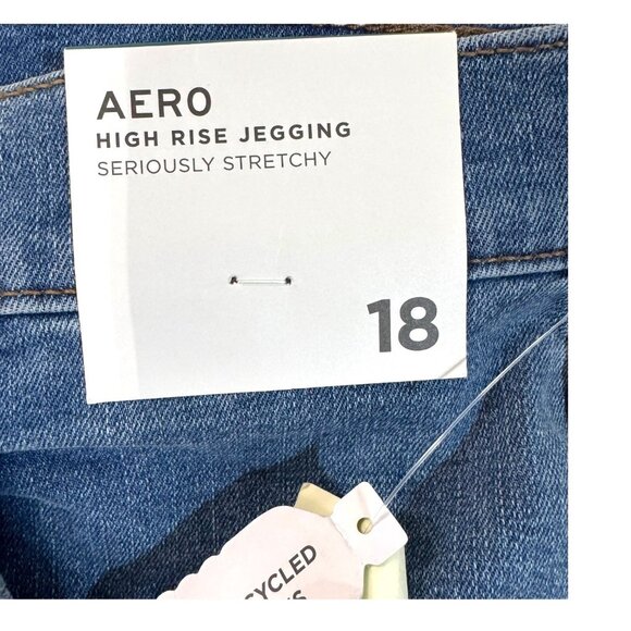 Aero High Rise Jegging Womens Size 18R Seriously Stretchy Denim Blue New w/ Tags - Picture 4 of 9